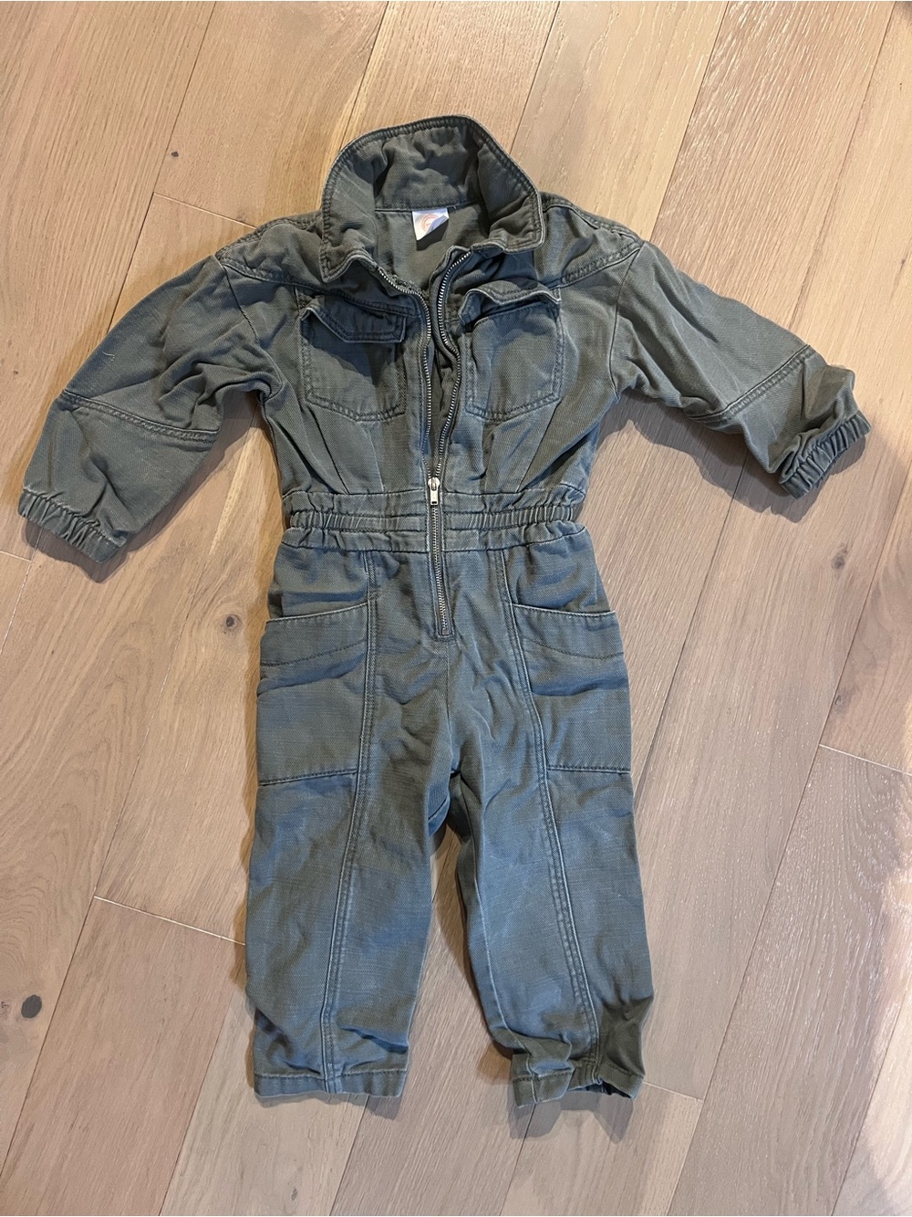 wonder nation Olive Green Utility-Style Jumpsuit